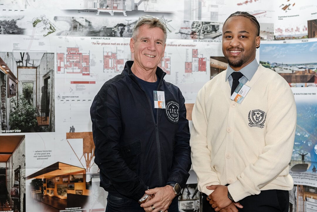 Commendation Award Winner Thapelo Douse (NMU) & Andrew Palframan (HOD at NMU)